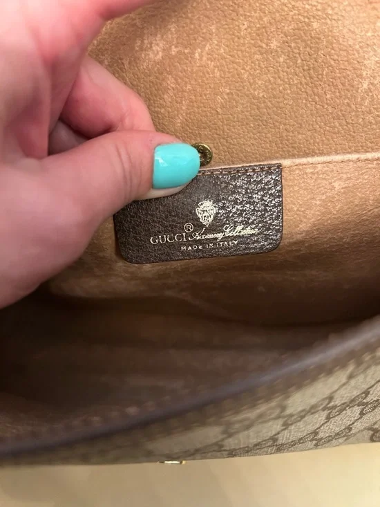 Gucci Brown Monogram GG Cross Bag - Picture 9 of 10